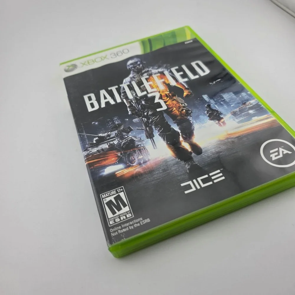 Battlefield 3 Xbox 360 EA 2-Disc Set Green Case Good No Manual‎ Fair